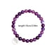 thumbnail image 4 of Pulsera de Piedra Natural Púrpura Tianhe Esmerilado Piedra Volcánica con Tarjeta Pulsera de Piedra Natural, 4 of 8