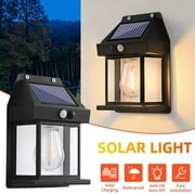 Innens Solar Wall LED Light Lantern Motion Sensor Dusk to Dawn Porch Fence Lamp Outdoor