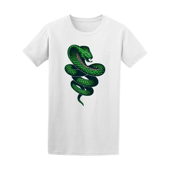 Smartprints Mens Graphic Tee - Dangerous Snake - Regular Fit 100% Cotton