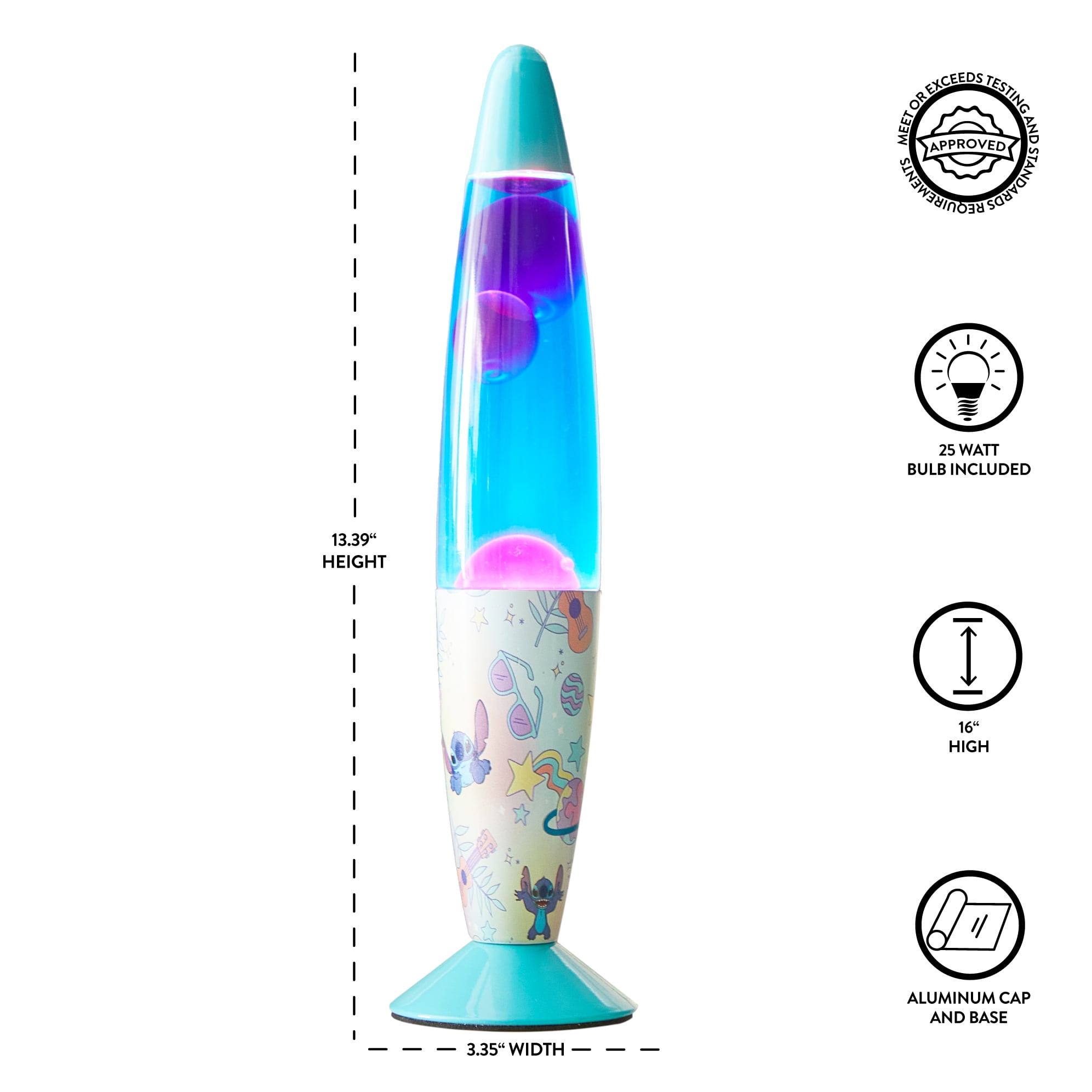 Lampe à mouvement volcan Disney Lilo & Stitch Lampe à mouvement avec Stitch