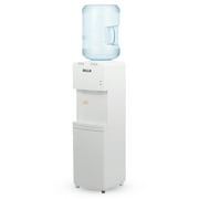 Della Water Dispenser Fresh Clean Easy to Use Cooler and Hot Water Push Button for Home or Office, White