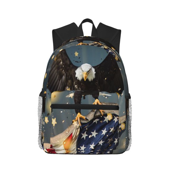 Defioc North American Bald Eagle1 Pattern Laptop Backpack for Men and Women,Casual Backpack Dayback Sports Bookbag for Travel Running Hiking