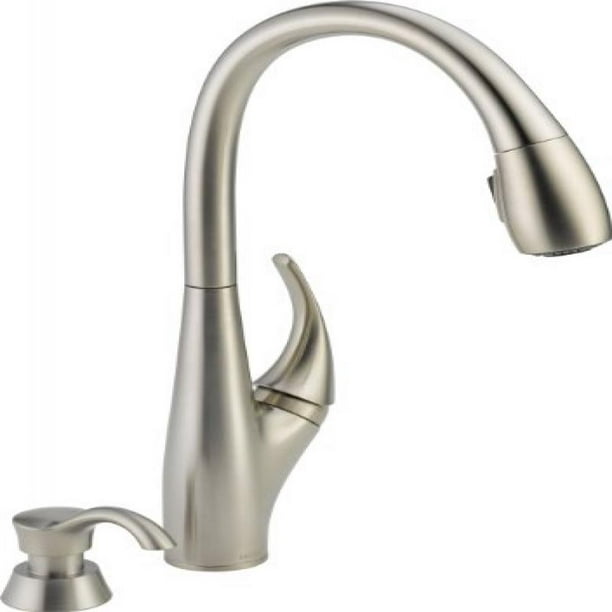 Delta Faucet 19912 Sssd Dst Deluca Single Handle Pull Down Kitchen