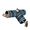 thumbnail image 1 of Collapsible 3 Way T-Shape Cat Tubetunnel Cat Toy With Peek Hole For Cat, Kitty, Kitten, 1 of 5