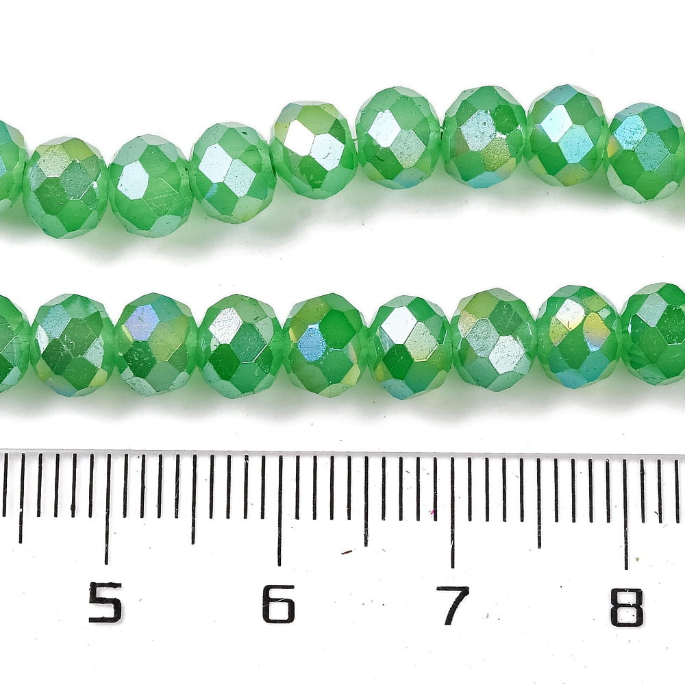 10Strand Baking Electroplate Glass Beads Strands AB Color Faceted Round Medium Sea Green 10x8mm Hole: 1mm about 63~65pcs/strand 18.90''(48~50cm)