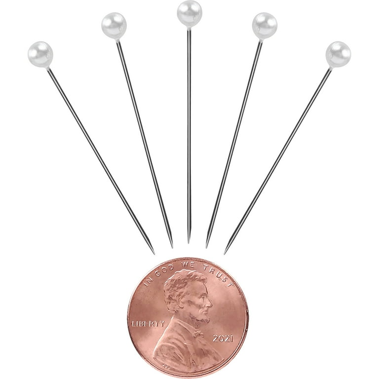 Hello Hobby Size 24 Long Pearlized Ball Point Sewing Pins, Dressmaker Sewing Pins, Rust Resistant Craft Pins, 900 Count, Size: 2.88 inch x 0.97 inch x