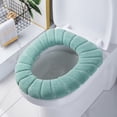 thumbnail image 3 of Almohadillas para inodoro gruesas y suaves de 5 piezas para baño: funda acolchada cálida y elástica de fibra fácil de instalar, 3 of 5