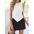 thumbnail image 6 of PRETTYGARDEN Womens Cute Tank Tops Summer Trendy Crochet Slim Fitted Textured Sleeveless Asymmetrical Going Out Y2K T-Shirts, 6 of 8