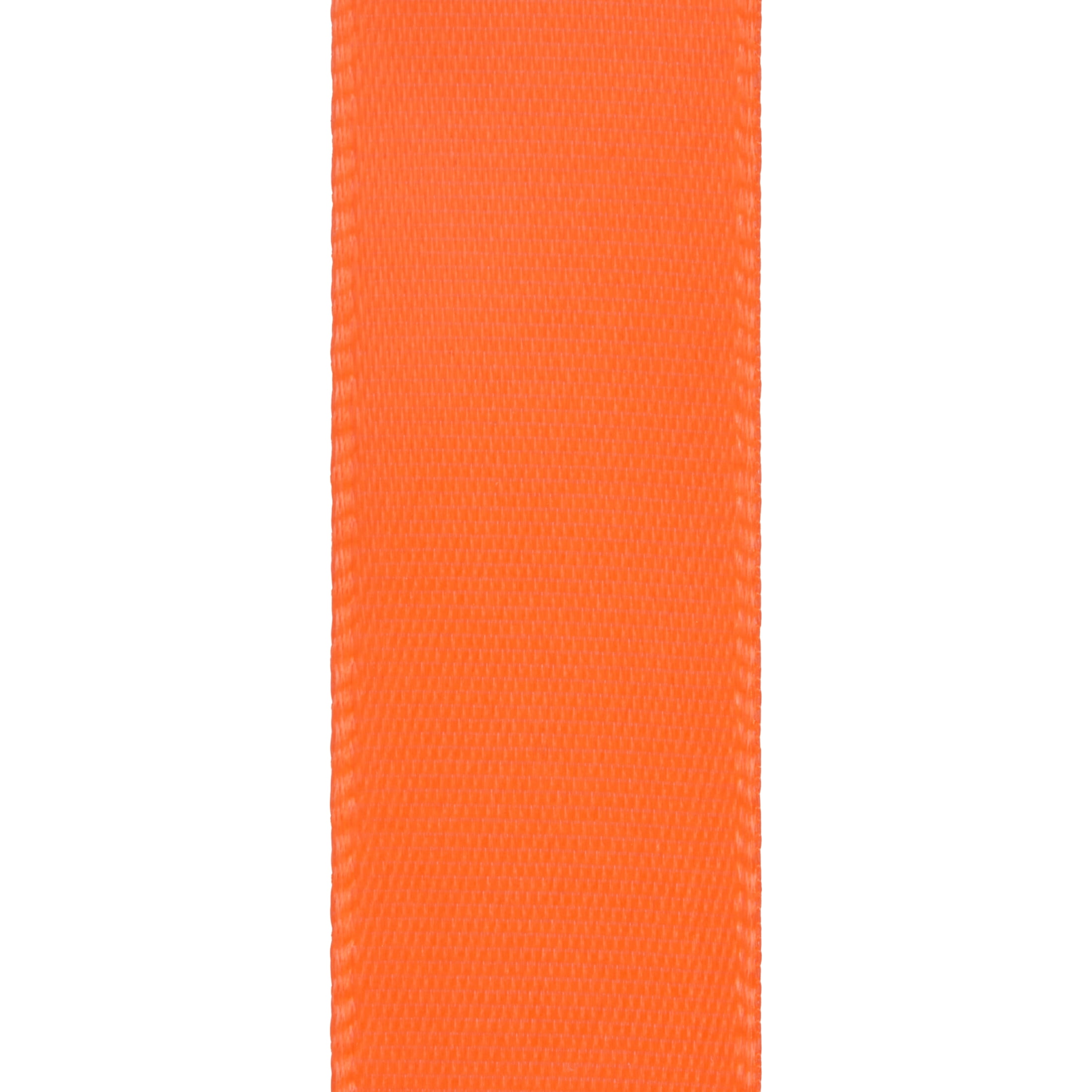 (4 pack) Offray Ribbon, Neon Orange 5/8 inch Single Face Satin Polyester Ribbon, 18 feet