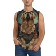 thumbnail image 1 of KLL Tree Meditating Golden Retriever Print Workout Tank Tops Gym Sleeveless Fitness Muscle Tee-Small, 1 of 7