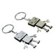 thumbnail image 2 of 2pcs movible Robot de metal llavero llavero Figura llavero de metal anillo para mujer hombres regalo encantos colgante (marrón + plata), 2 of 6