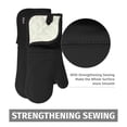 thumbnail image 6 of KLEX 15" Silicone Oven Mitts Pair, 932°F Heat Resistance, Cotton Lining Gloves, Black, 6 of 7