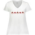thumbnail image 3 of Inktastic Sock Monkey Heart Border Women's Plus Size V-Neck T-Shirt, 3 of 5