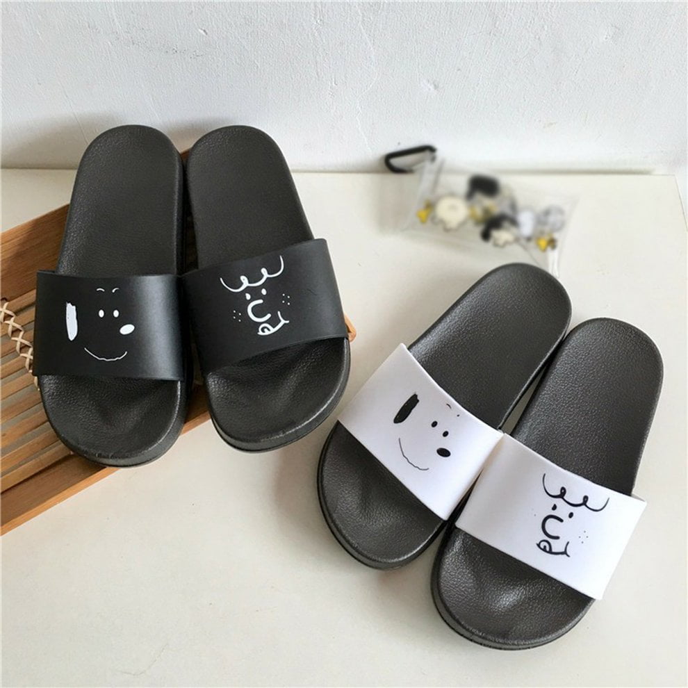 cute black slippers