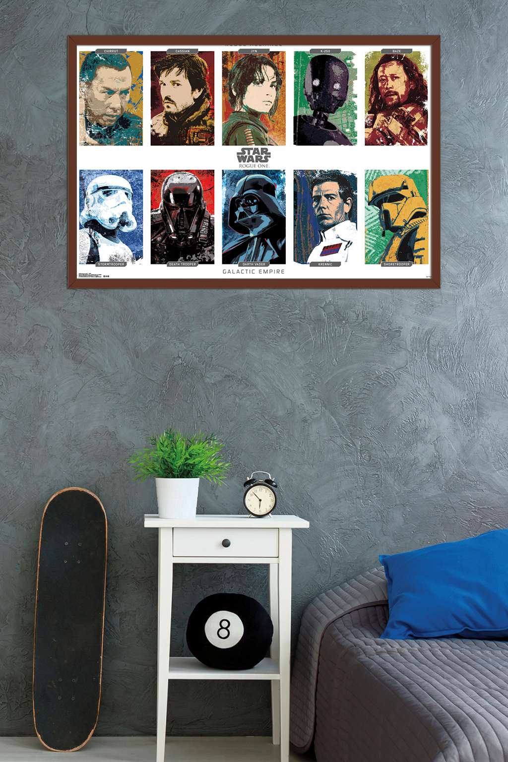Star Wars: Rogue One - Grid Wall Poster, 22.375" x 34", Framed