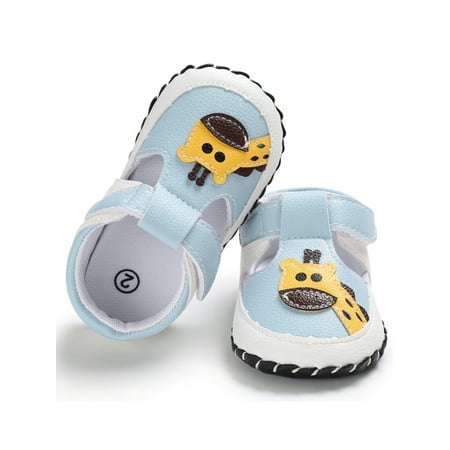 

Pudcoco Baby Toddler Shoes Cartoon Soft Sole Leather With Non Slip