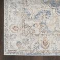 thumbnail image 3 of 3' X 5' Denim Blue Oriental Power Loom Washable Area Rug, 3 of 5