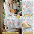 thumbnail image 5 of Pioneer Flower Floral Print Pattern Round Tablecloth 60 X 60 Inch, Wrinkle Resistant Wipeable Table Cloth for Kitchen Dining Picnic Patio Party, 5 of 6