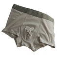 thumbnail image 2 of zeranth Men Underpants Color Matching Soft Mid Waist Elastic Striped Anti-septic Moisture-wicking U Convex Pounch Quick Dry Men Boxers Underwear, 2 of 7