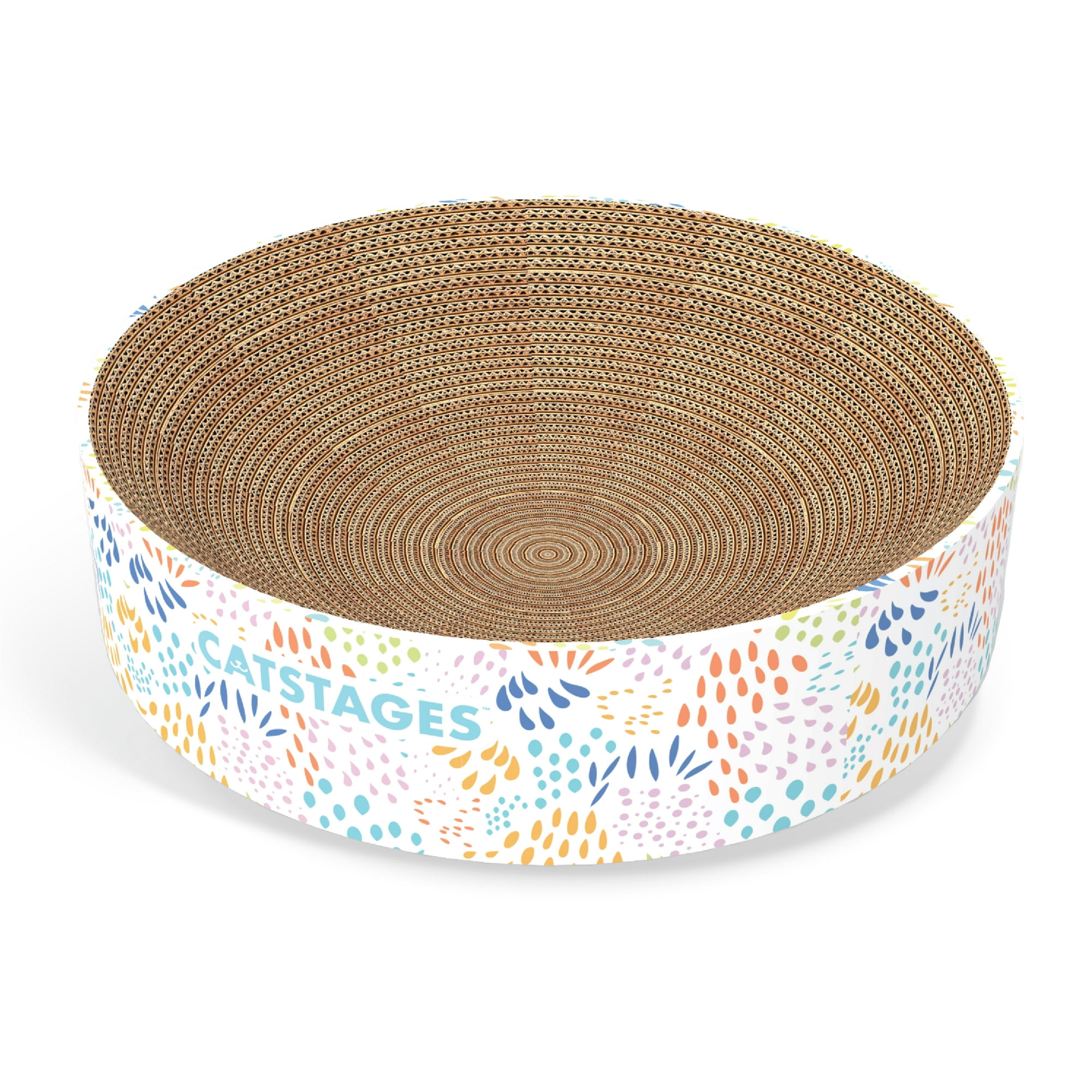 Catstages Scratch & Cuddle Corrugated Cat Scratcher Lounger Bowl, Indoor