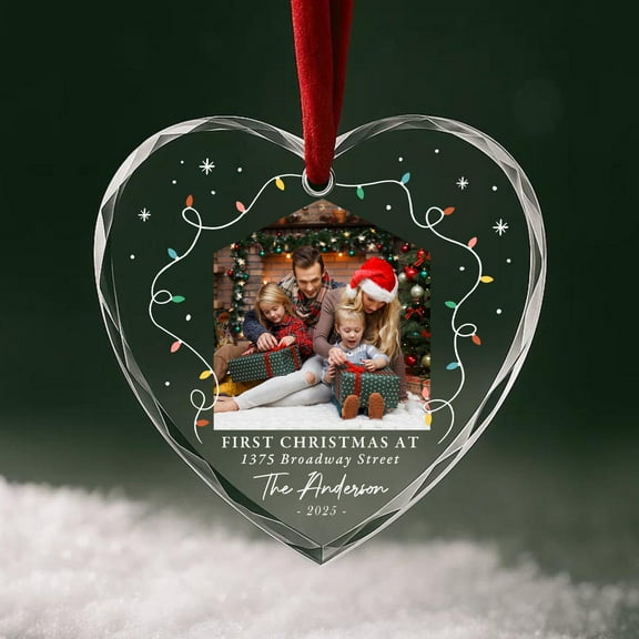 Capture Your First Christmas Together Personalized Photo Ornament That Turns Holiday Memories Into Timeless Family Keepsakes