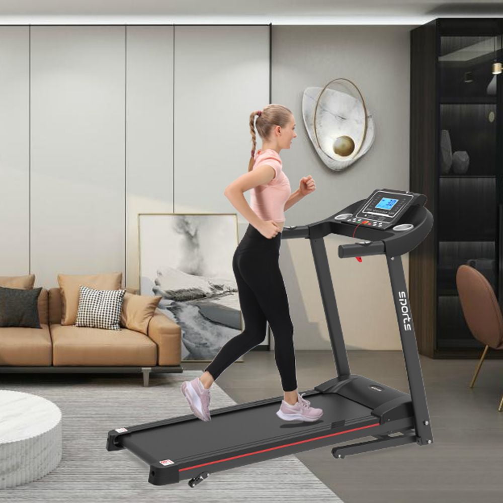Abrihome Foldable Treadmill with Incline, Folding Treadmill for Home Workout, Electric Walking Treadmill Machine 5" LCD Screen 250 lb Capacity MP3