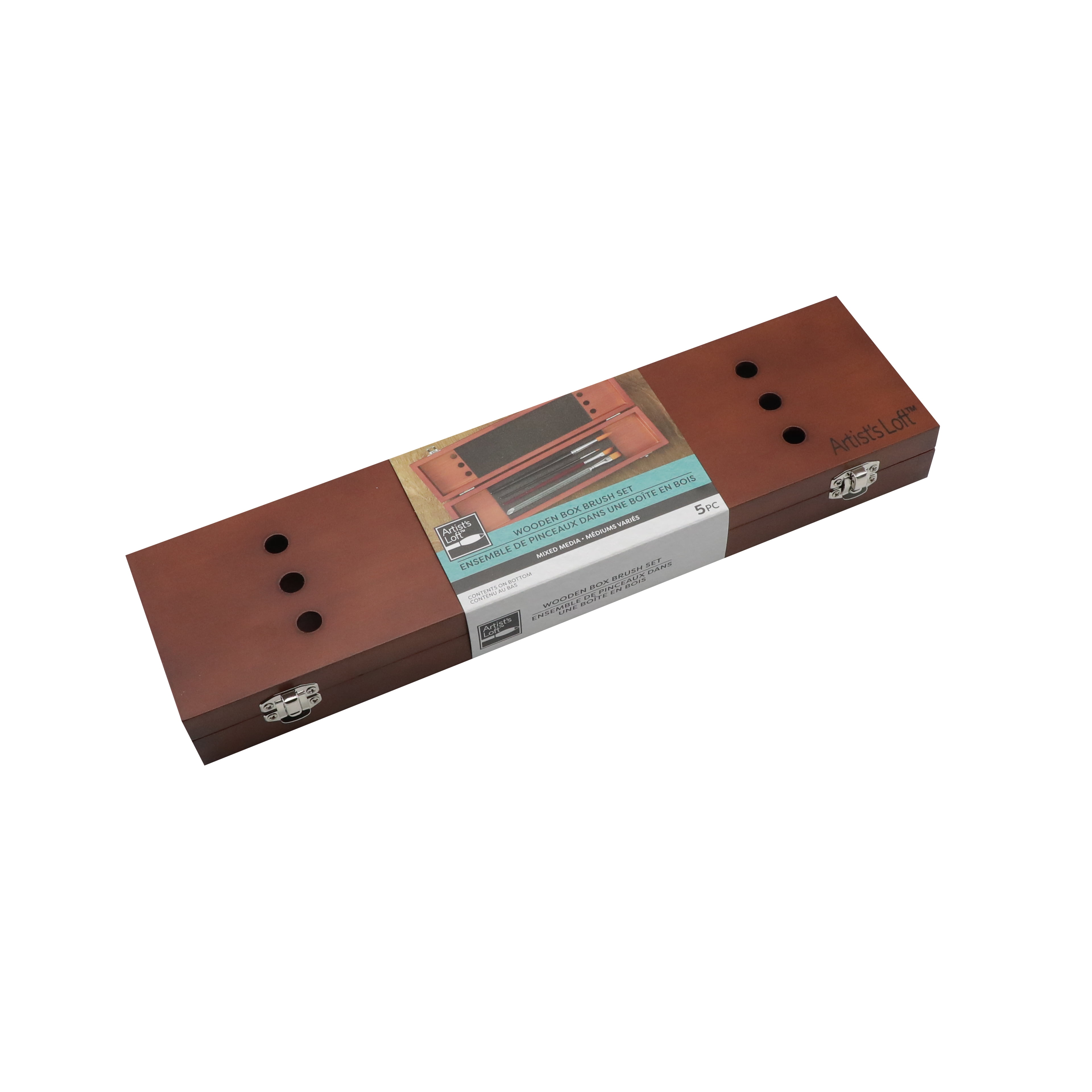 Artist's Loft Wooden Box Brush Set, 6 Pack