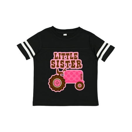 

Inktastic Pink Tractor Little Sister Gift Toddler Toddler Girl T-Shirt