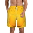 thumbnail image 1 of Honeii Shorts Décontractés pour Hommes à Imprimé Citron Jaune avec Cordon de Serrage, Maillots de Bain Séchage Rapide Shorts de Plage-Moyen, 1 of 6