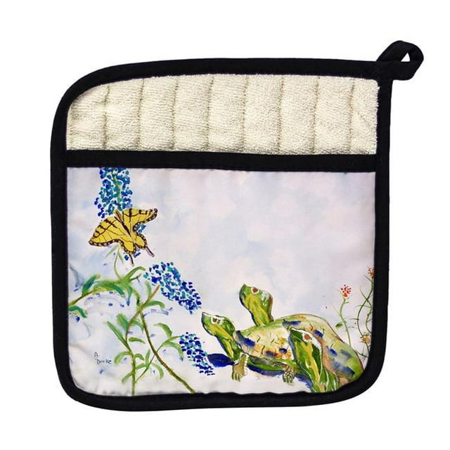 Betsy Drake PT178 Turtles & Butterfly Pot Holder