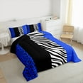 thumbnail image 3 of Manfei Fashion Geometric Striped Bedding Comforter Set, Leopard Cheetah Print Twin Comforter Sets, Modern Abstract Style Reversible Bedding Set, Lightweight Room Decor, 2-Piece, 3 of 8