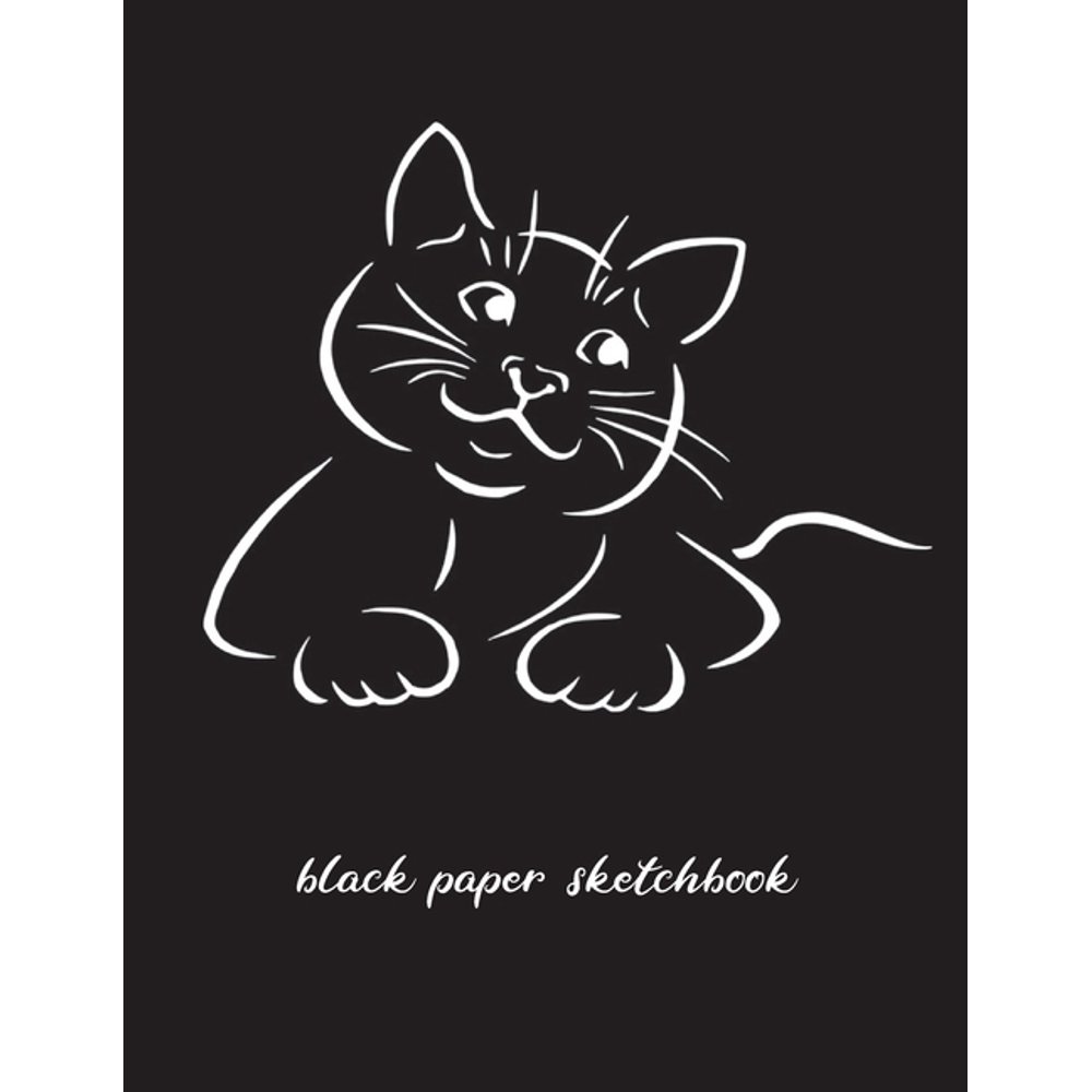 Black Paper Sketchbook A 8.5" x 11" Blackout Sketchbook For Use With