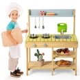 thumbnail image 2 of Redsmile Play Kitchen,Wooden Kids Kitchen Playset with Stove Top,Pretend Play Toy Kitchen Gift for Girls Boys Ages 3-10,Multicolor, 2 of 10