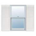 thumbnail image 2 of Exterior Standard Louver Exterior Vinyl Shutter, White (Pair), 15 Inch x 51 Inch, 2 of 2