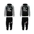 thumbnail image 3 of She's Mine and He's Mine Couple Matching Hoodie & Jogger Pants Set, 3 of 5