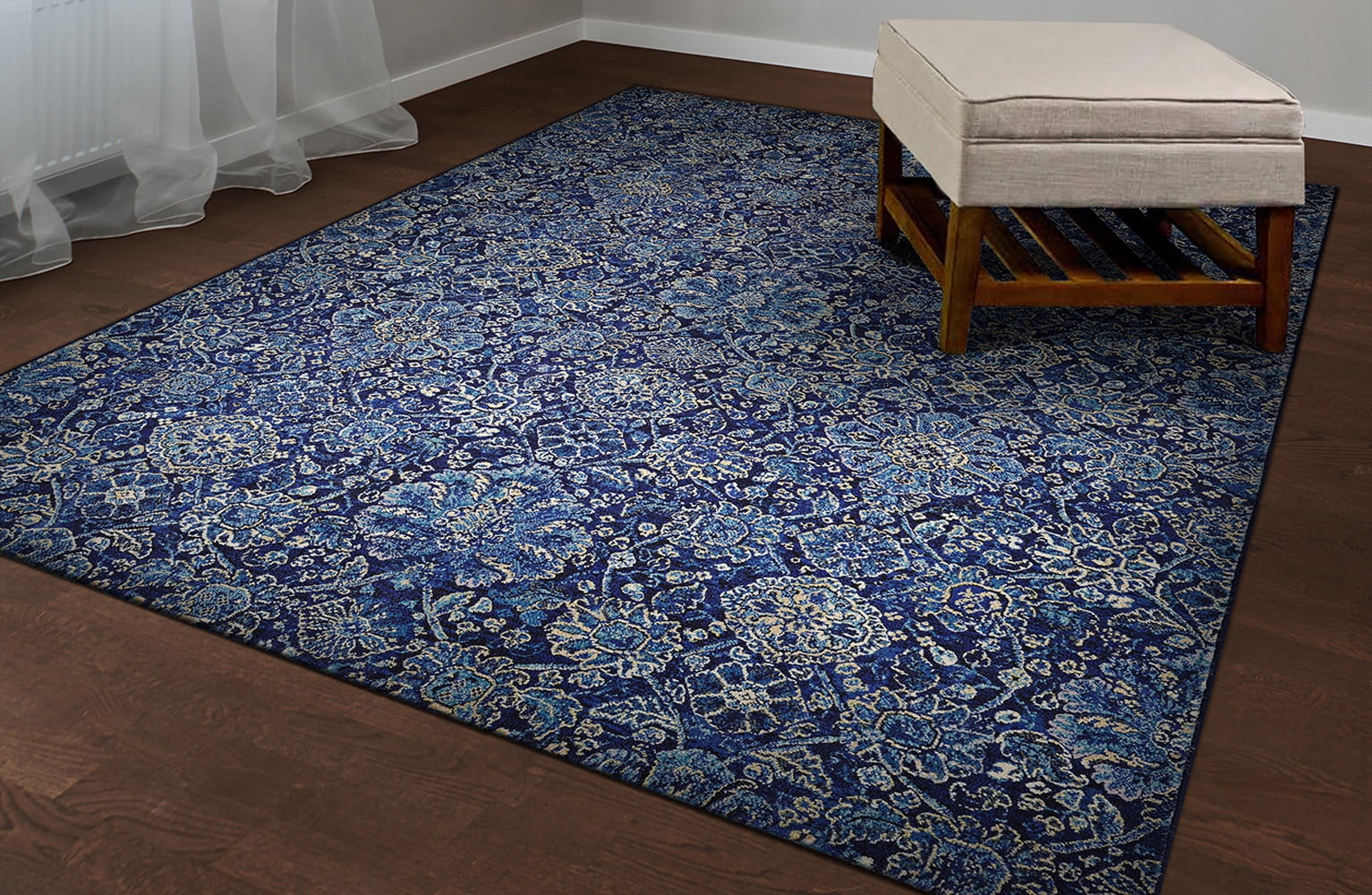 Couristan Easton Winslet Area Rug, 7'10" x 11'2", Navy-Sapphire
