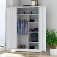 thumbnail image 2 of Metal Locker,Steel Wardrobe Storage Cabinets with Lock Door,Clothing Coat Storage Freestanding for Office, Home, School, Employee,Gym,Fire Department (White), 2 of 8