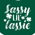thumbnail image 4 of Inktastic Saint Patrick's Day Sassy Lil' Lassie with Shamrocks Boys or Girls Baby Bib, 4 of 4