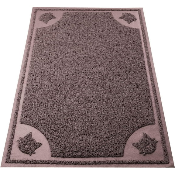 Mr. Pen- Large Cat Litter Mat, 23”x 35”, Brown