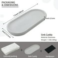 thumbnail image 4 of Gaahing Diatomite Sink Caddy for Kitchen Organizer, Quick Dry Holder for Sponge, Dish, Brush, Bathroom Soap, Toothbrush - Fast Absorbing Stone Tray,Gray, 11" x 5", 4 of 9