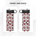 thumbnail image 3 of Honeii Ladybugs on Black and White Striped1 Print 18 oz Insulated Water Bottle with Straw Lid, Stainless Steel Sports Water Bottles, Double Walled Vacuum, Leak Proof, 3 of 8