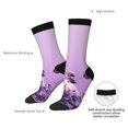 thumbnail image 6 of Honeii Lavender Roses Arrangement Print Adult Socks,Crew Socks,Casual Calf Socks,Daily Wear Socks for Men & Women, Perfect for Sports, Casual and Everyday Use, 6 of 6