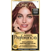 L'Oreal Paris Superior Preference Fade-Defying Permanent Hair Color, 5MB Medium Auburn, 1 kit