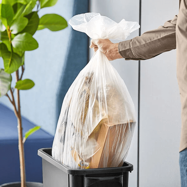 12-16 Gallon Garbage Bags 33 x 24 Clear Trash Bags for Office, Home,  School, Kitchen, Bath Garbage Bags 1000 Count