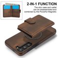 thumbnail image 5 of Allytechgroup Detachable Cards Holder Case for Samsung Galaxy S25, RFID Blocking 2 In 1 Wallet PU Leather Case with Stand Compatible with Magsafe Shockproof Cover for Samsung Galaxy S25, Brown, 5 of 5