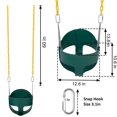 thumbnail image 3 of Reznor High Back Full Bucket Toddler Swing Seat with 60 inch Coated Chains, Green/Yellow, 3 of 6