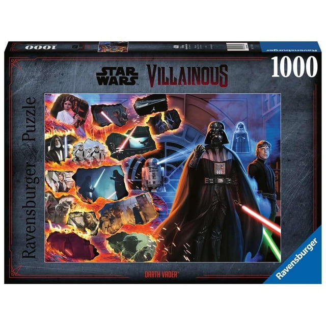 Puzzle Ravensburger Star Wars: El villano Darth Vader, 1000 piezas
