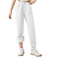 thumbnail image 4 of XQYLOS Girls Fleec𝖾 Lined Sweatpants 3-14Y Sherp𝖺 Thermal Joggers Winter Warm Pants Cozy Loung𝖾 Track Pants for Kids Elastic Waist Active Fleec𝖾-Lined Leggings Cold Weather Comfort, 4 of 6