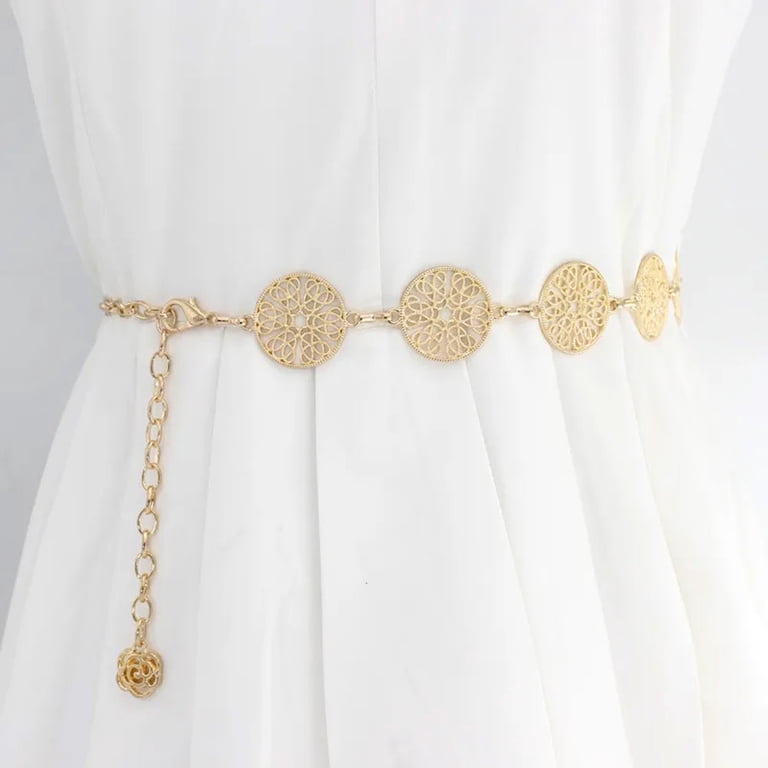 EIMELI 3 Pieces Hollow Circle Decorative Waist Chain Belts  display picture 3