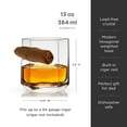thumbnail image 4 of Viski Crystal Cigar Glass, Whiskey Glass, Gifts for Men, 13oz Set of 1, 4 of 7